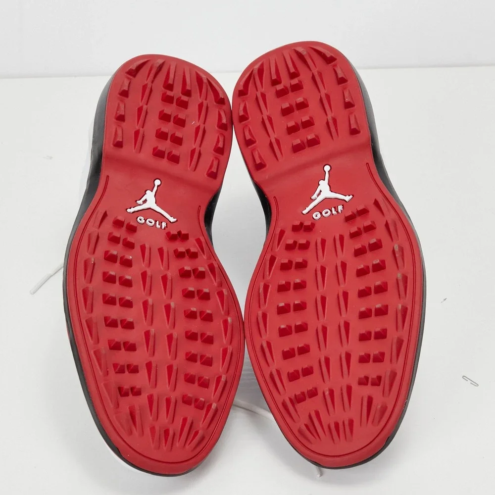 Nike Air Jordan ADG 5 Men's White-Red-Black Golf Shoes SZ: 8 FQ6642-103 NWOB